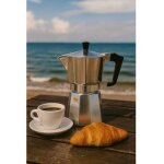 Cafetiere italienne - pezzetti - italexpress - aluminium - 6 tasses - inox