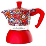 Cafeti�re moka induction - bialetti - dolce e gabbana - 4 tasses - compatible induction - rouge
