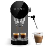 Klarstein - cafetiere avec mousseur de lait cafetires machines  caf et machines  expresso 0. 9l petite ...