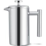 Cafeti�re � piston fran�aise petite 350 ml / 12 oz, cafeti�re en acier inoxydable � paroi double isol�e, ...