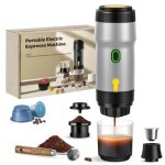[jamais utilis�] cafeti�re portable 3 en 1, 20 bars, extraction � 92 �c, batterie 7500 mah, chargement ...