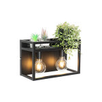 Cage rack - applique murale - 2 lumi�re - l 40 cm - noir - rustique - �clairage int�rieur - salon i chambre ...