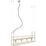 Cage rack - grande suspension - 4 lumi�re - l 102 cm - beige - rustique - �clairage int�rieur - salon ...