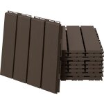 Caillebotis - dalles terrasse - lot de 9 - embo�tables, installation tr�s simple - petits carreaux composite ...