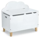 Caisse en bois pour jouets cloud, banc, 60 cm