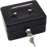 Caisse � monnaie, monnayeur 15 x 12 x 8 cm, noir - lntyq