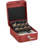 Caisse  monnaie, monnayeur, verrouillable, acier, transportable, pices et billets, hlp 8, 5x16x20 cm, ...