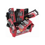 Caisse a outils facom + 22 outils - 5 tournevis protwist + 6 cls mixtes ovg + 9 cls mles + scie mtaux ...