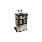 Caisse � outils avec roulettes - acier inoxydable - 570 x 354 x 830 mm