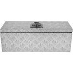 Caisse  outils de transport en aluminium 35l, damier mtal rsistant, fond & joints doubls renforcs ...