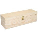 Caisse  vin en bois naturel pour 1 bouteille de champagne cm38x13h12