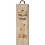 Caisse  vin en bois vide personnalise prnom & ge  ballons dors anniversaire
