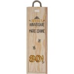 Caisse  vin en bois vide personnalise prnom  ballons dors anniversaire 80 ans