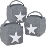 Cale porte avec poign�e, lot de 3, design �toile, bloqueur de porte, tissu et sable, butoir de porte, ...