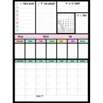 Calendriers de r�frig�rateur tableau magn�tique grands agendas mensuels et hebdomadaires xxl