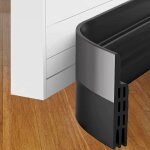 Calfeutrer bas de porte(noir), 100 x 4. 5cm adhsi, souple silicone isolant phonique thermique blanc ...