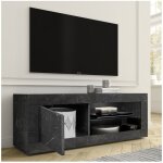 Calicosy - petit meuble tv 1 porte sans �clairage initial - l140 cm