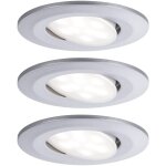 Calla spot led encastrable pour salle de bains jeu de 3 19. 5 w ip65 chrome (mat) - paulmann
