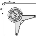 Camar - pieds �60x870 asp. inox br. kit4