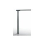 Camar - pied de table carr� quadra - 60 x 60 mm - d�cor : aspect inox bross� - hauteur : 870 mm
