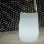 Camelia high jardini�re ronde avec lumi�re pour plantes et fleurs, tr�s r�sistante. charge solaire et ...