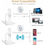 Camra dinspection microscope numrique wifi, mini microscope  grossissement 50x - 1000x, 1080p hd 2. ...