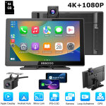Cam�ra embarqu�e 4k sans fil 9 pouces avec bluetooth et apple carplay et android auto 9 pouces 64gtf