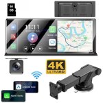 Cam�ra embarqu�e portable de 11, 3 pouces pour voiture et camion, autoradio carplay android bt dvr et ...