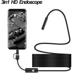 Cam�ra endoscope pour t�l�phone portable objectif de cordon de 1, 5 m ordinateur android interface type ...