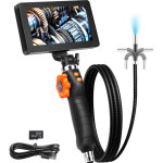 Camera endoscopique flexible vevor endoscope a double articulation avec objectif fin de 6, 4 mm, ecran ...