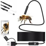 Cam�ra endoscopique hd �tanche ip67 avec 6 led, endoscope portable avec micro usb et usb - c, cam�ra ...