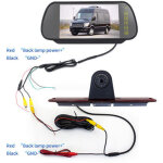 Cam�ra de recul de 7 pouces avec feu stop et feu de stationnement � led (�cran inclus) pour fourgonnettes ...