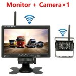 Camera de recul sans fil pour vehicule moniteur lcd de 7 pouces pour camion, bus, rv, remorque, excavateur ...