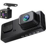 Cam�ra de tableau de bord enregistreur de conduite 3 canaux, enregistreur d'image de vision arri�re avec ...