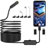 Camra endoscopique, 1920p hd camera d'inspection canalisation, ip67 endoscope camera avec 8 lumires led ...