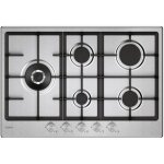 Candy chg7wl4wtx table de cuisson  gaz encastrable 74, 5 cm acier inoxydable 5 brleurs