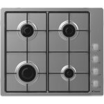 Candy idea chw6lx plaque de cuisson encastrable 60 cm gaz 4 feux inox Candy idea chw6lx plaque de cuisson encastrable 60 cm gaz 4 feux inox