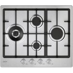 Candy moderna chg6d4wtx cuisinire  gaz encastrable en acier inoxydable de 59, 5 cm  4 brleurs