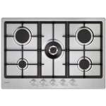 Candy moderna chg74wtx cuisini�re � gaz encastrable en acier inoxydable de 74, 5 cm, 5 br�leurs