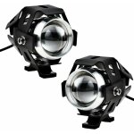 Candyse 2pcs 125w phare de moto extra led phare antibrouillard projecteur de moto 1200lm u5 tanche moto ...