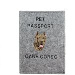 Cane corso italiano - prot�ge passeport pour chien, prot�ge document, cadeau voyage art - dog