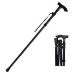 Canne pliante - hauteur réglable, bâton de marche portable léger avec poignée ergonomique - idéal pour ... Canne pliante - hauteur réglable, bâton de marche portable léger avec poignée ergonomique - idéal pour ...