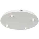 Chandelier en acier rose d:300h:25mm avec 4 trous couleur blanc mat