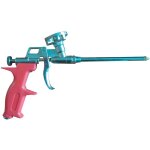 Pistolet mousse polyure'thane air press tuyau 30 cm en laiton nickele' avec adaptateur universel