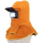 Capote de soudeur en cuir de vache, filtre solaire auto - obscurcissant, masque de soudure, équipement ... Capote de soudeur en cuir de vache, filtre solaire auto - obscurcissant, masque de soudure, équipement ...