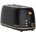 Grille - pain caprizze kaito xl double fente extra large et 6 niveaux de grill design moderne effet bois ...