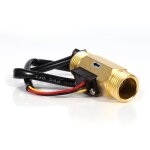 Capteur de dbit d'eau dbitmtre fluidmtre interrupteur de dbit d'eau 60mm g1 / 2 in fil de cuivre ...