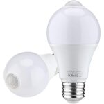 Capteur de mouvement de l'ampoule, ampoule à led e27 12w blanc chaud 3000k avec capteur de mouvement ... Capteur de mouvement de l'ampoule, ampoule à led e27 12w blanc chaud 3000k avec capteur de mouvement ...