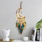 Capteur de r�ves en plumes, attrape r�ve lumineux fait main mobiles attrape - r�ves r�tro romantique ...