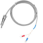 Capteur de temp�rature � thermocouple de type k � ressort de compression � ba�onnette, fil 0 - 400? (3 ...